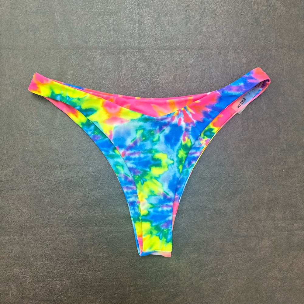 SHEIN Multicolor Tie-Dye Bikini Bottom